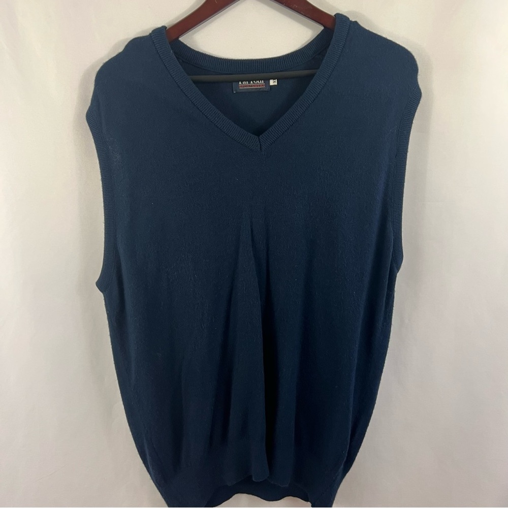 VTG Par Four Sweater Vest Sportswear Men XL Navy Blue Golf 90s Classic